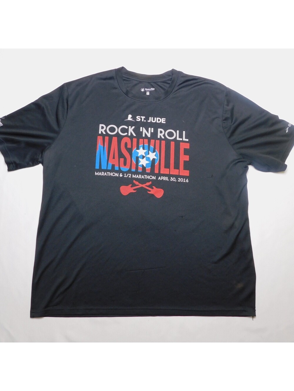 Rock n Roll Marathon Nashville Shirt Mens XL Black St Jude 2016 Running Tee